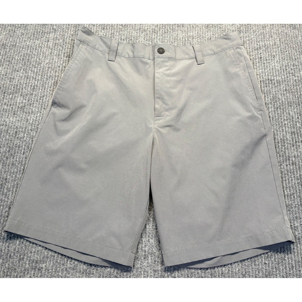 Banana Republic Mens Gray Performance Shorts Size 36 Elastic Waist Ripstop Tech